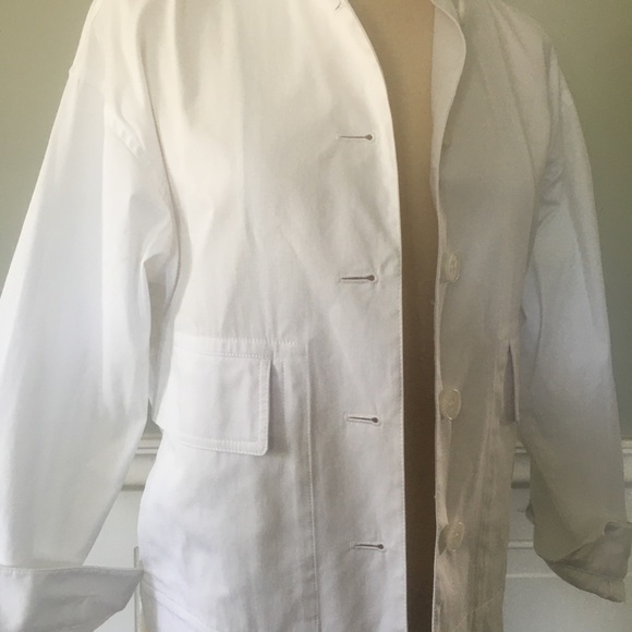 Theory white cotton bomber jacket - Picture 2 of 13